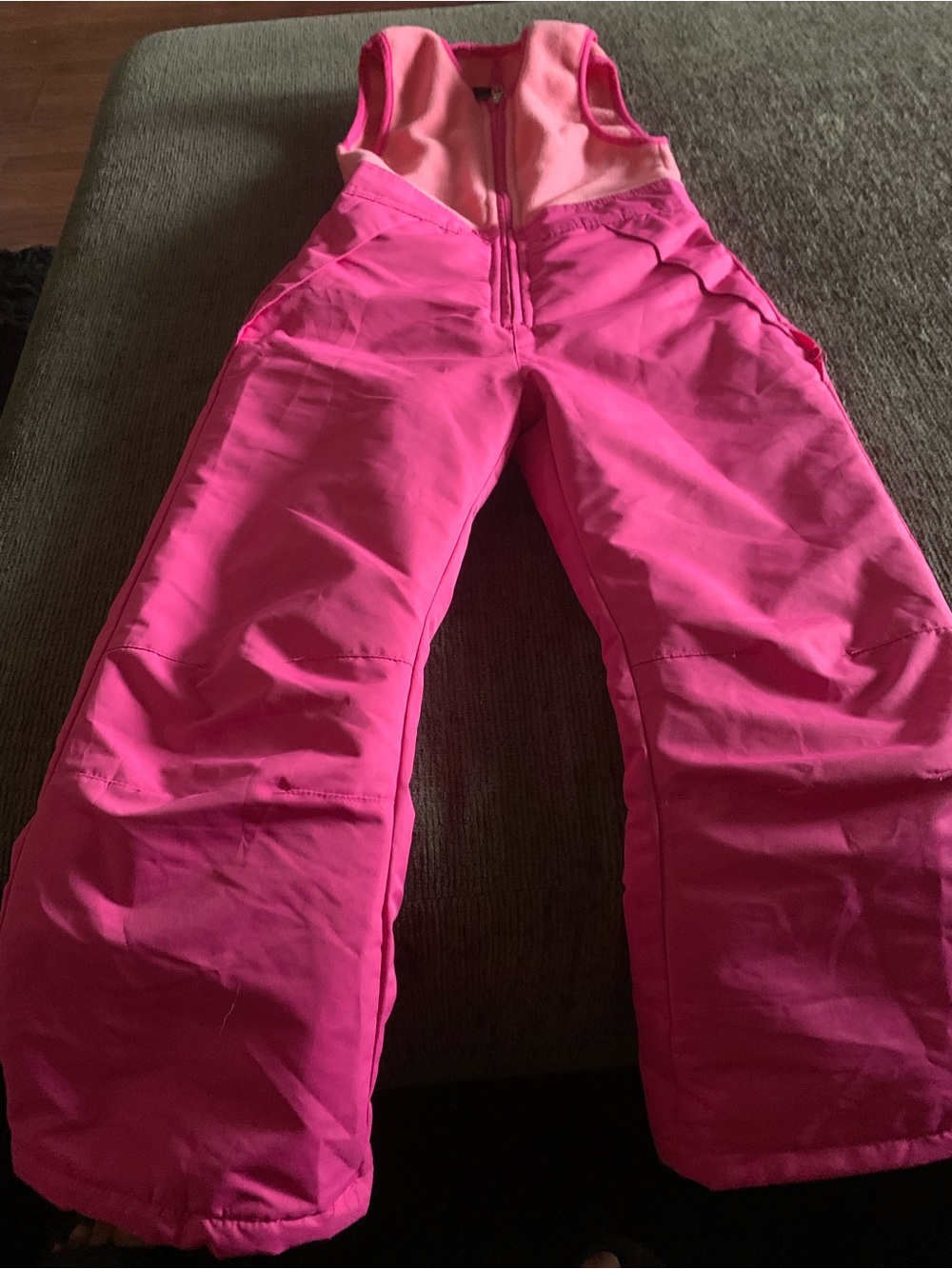 Arctic Quest Bright Pink Kids Snow Bib Pants